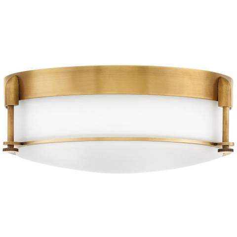 Hinkley Colbin 16 1/2" Wide Heritage Brass Ceiling Light | Lamps Plus
