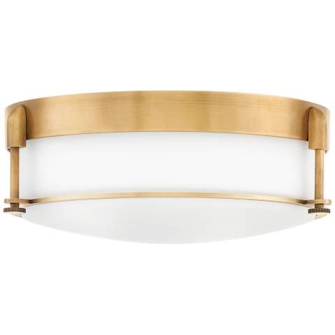 Hinkley Colbin 16 1/2" Wide Heritage Brass Ceiling Light | Lamps Plus