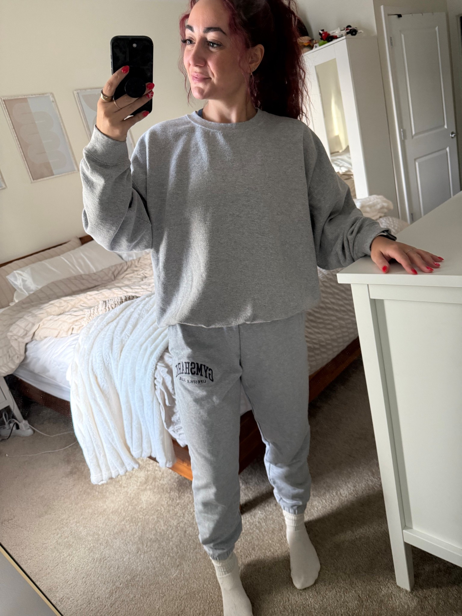 Grey cozy WFH outfit!

#LTKActive #LTKdayinmylife #LTKPetite