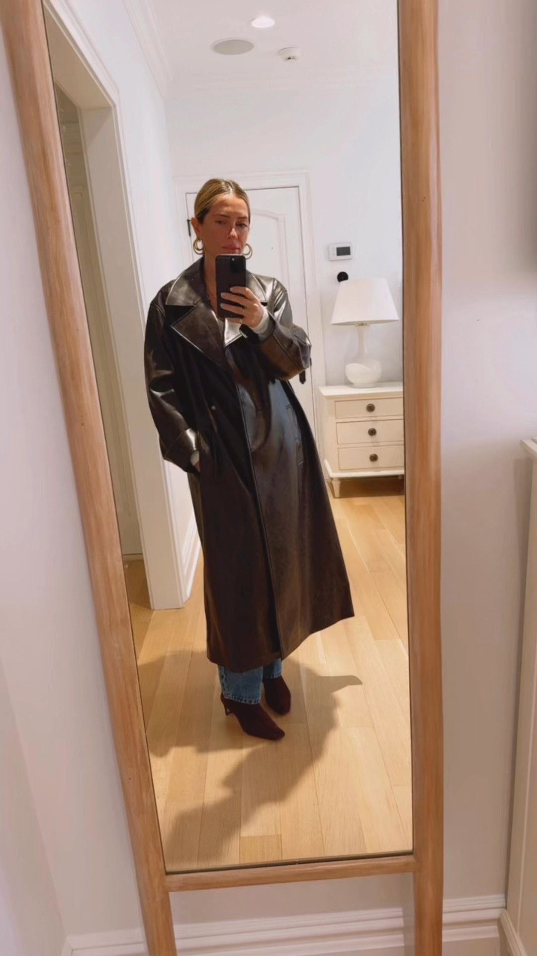 This vegan leather trench is perfect to wear winter, spring and fall. Comes with a belt. On sale now!

#LTKStyleTip #LTKWorkwear #LTKGiftGuide