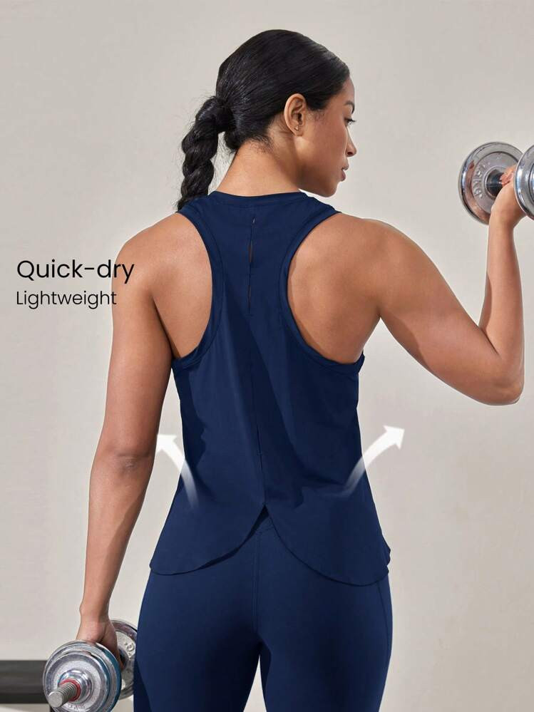 GLOWMODE Mesh Training Racerback  Tank Gym Wear Medium Impact Running Workout Quick Dry Moisture Wicking Cool Feeling | SHEIN