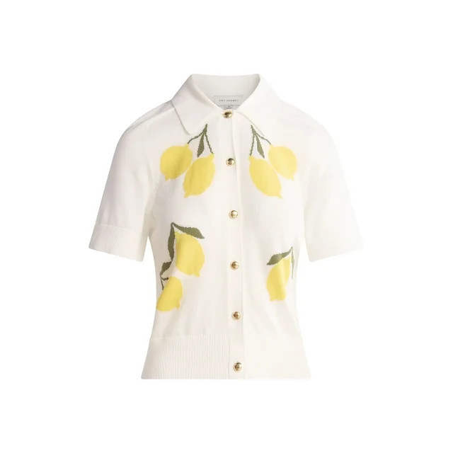 Free Assembly Women's Collared Cardigan Sweater with Short Sleeves, Lightweight, Sizes XS-XXL | Walmart (US)