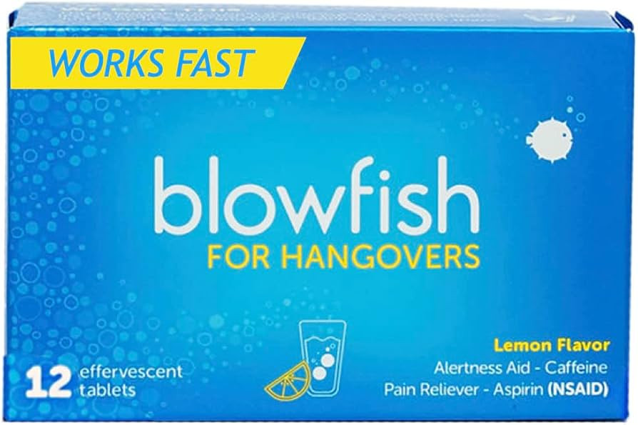Blowfish for Hangovers - Fast Hangover Relief | FDA-Recognized Formulation - Guaranteed to Reliev... | Amazon (US)