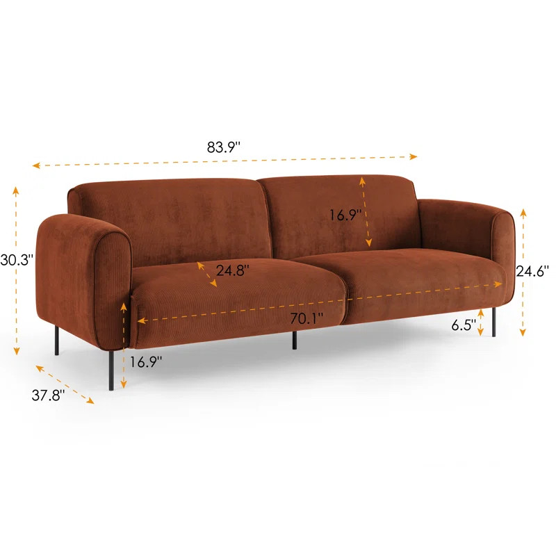 Lussan 83.9'' Upholstered Sofa | Wayfair Professional
