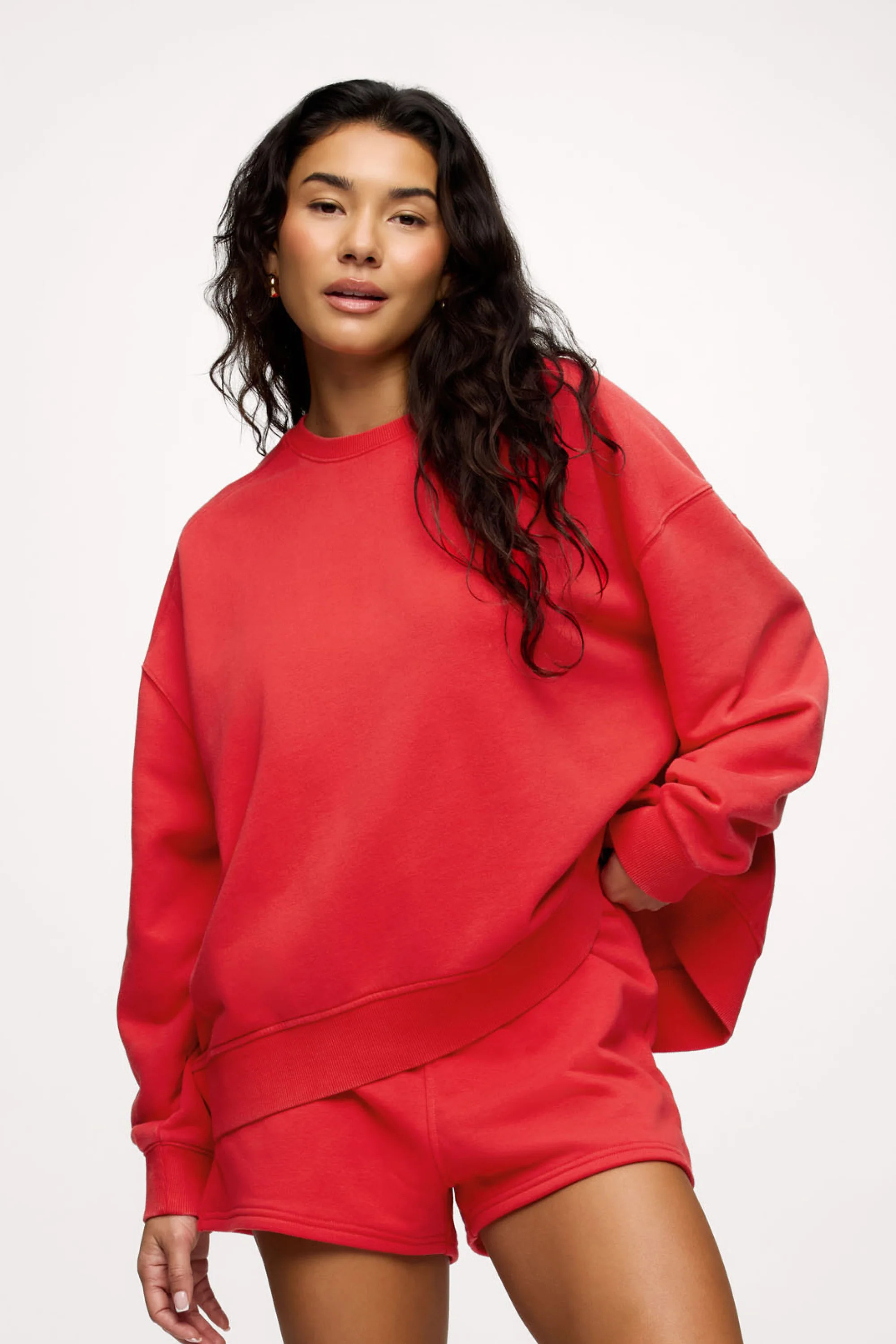 French Terry Classic Crewneck | Cayenne | nuuds