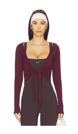The Ballet Wrap in Black Cherry | Revolve Clothing (Global)