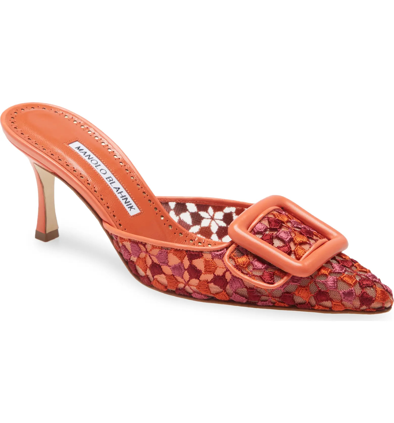 Manolo Blahnik Maysale Buckle Pointed Toe Mule | Nordstrom | Nordstrom