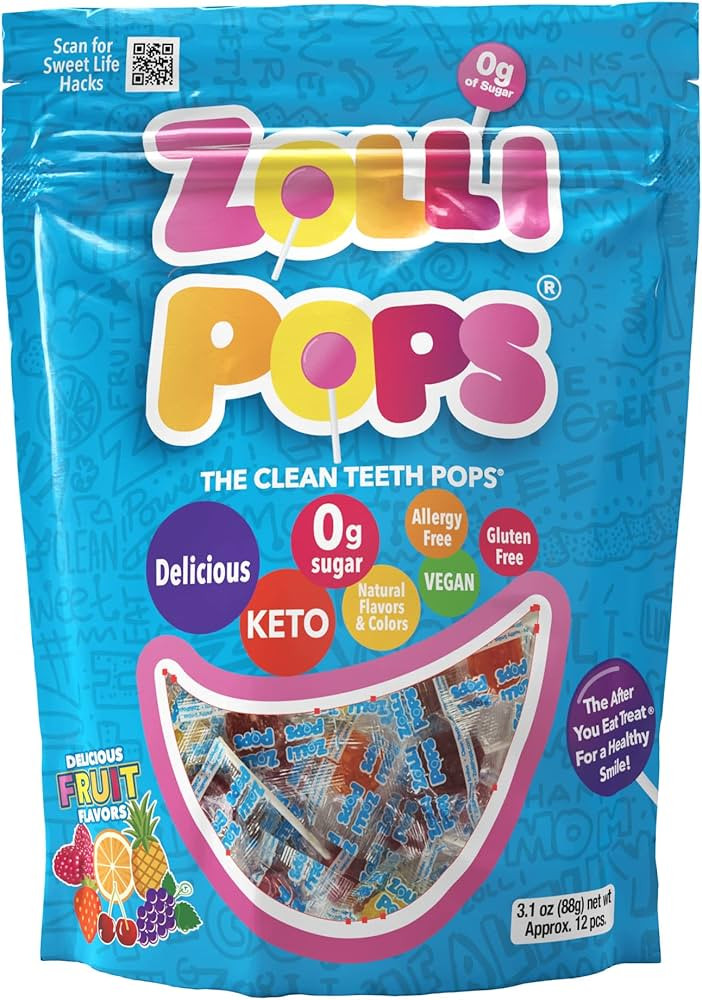 Zollipops Clean Teeth Lollipops - AntiCavity Sugar Free Candy for a Healthy Smile Great for Kids,... | Amazon (US)