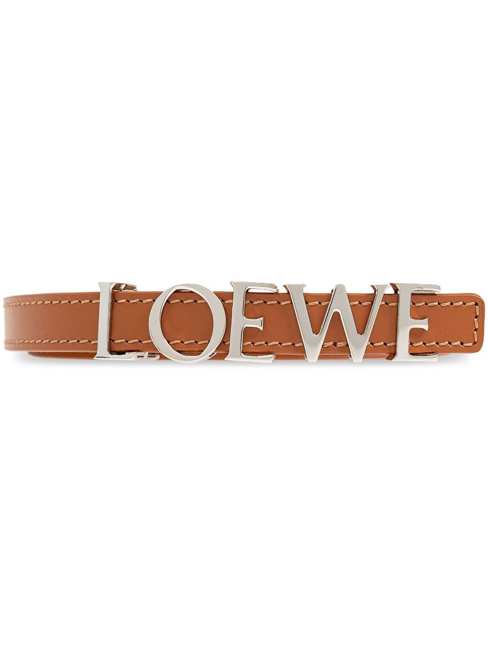 LOEWE logo-lettering belt - Brown | Farfetch Global