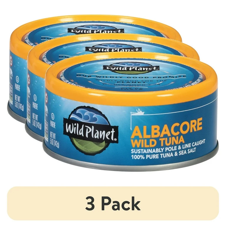 (3 pack) Wild Planet Albacore Wild Tuna with Sea Salt, 5 oz Can | Walmart (US)