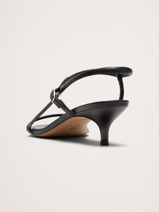 Terzo Leather Kitten-Heel Sandal | Banana Republic (US)