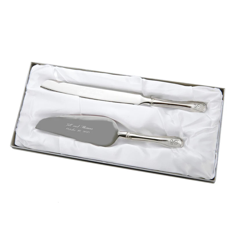 Westwood Serving Set With Free Initial on Handles Wedding Cake Serving Set Engraved Cake Knife an... | Etsy (US)