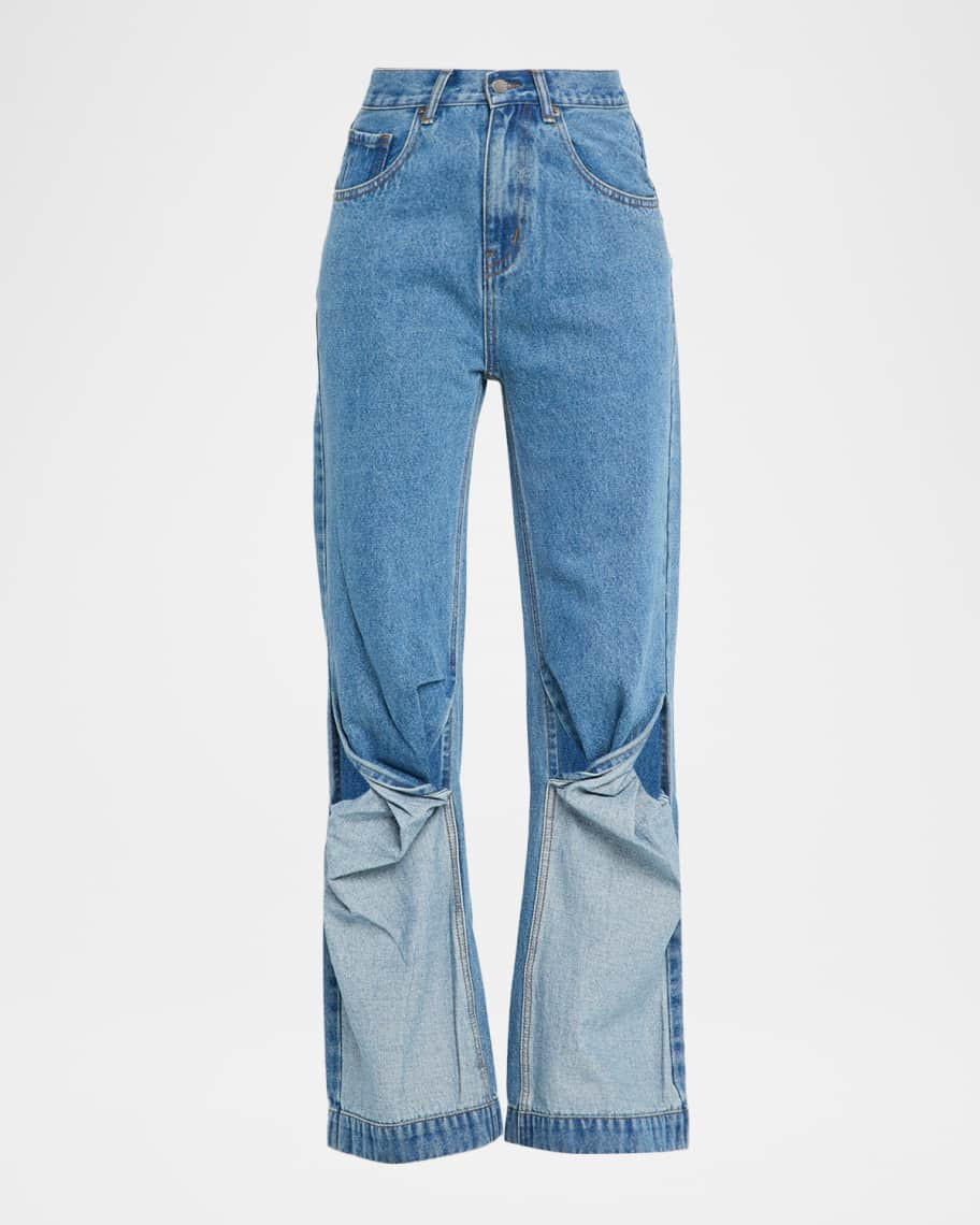 Wynn Hamlyn Mid-Rise Twist Jeans | Neiman Marcus