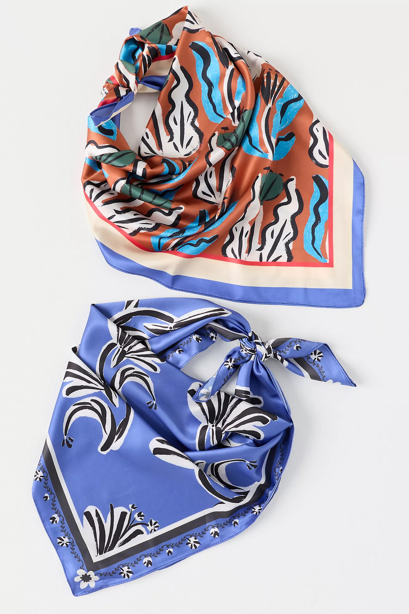 Celandine Printed Hair Scarves, Set of 2 | Anthropologie (US)