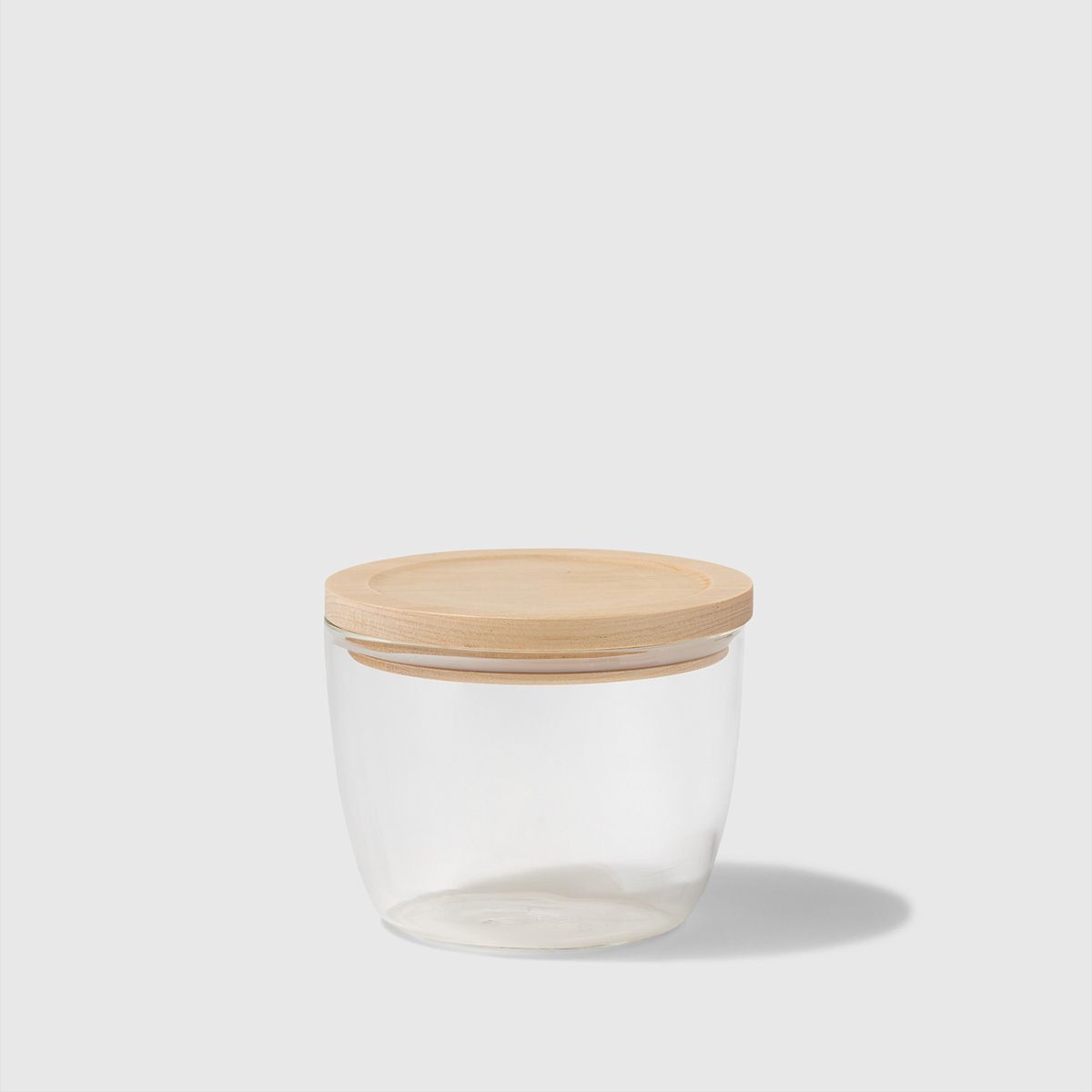 Marie Kondo Small Modular Glass Canister w/ Birch Lid Birch | The Container Store