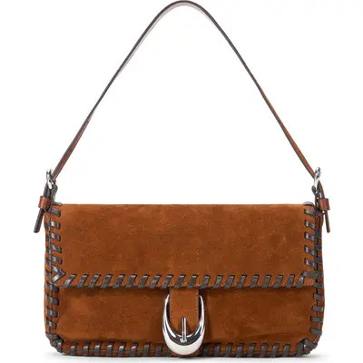 STAUD Harlow Suede Shoulder Bag in Tan at Nordstrom | Nordstrom