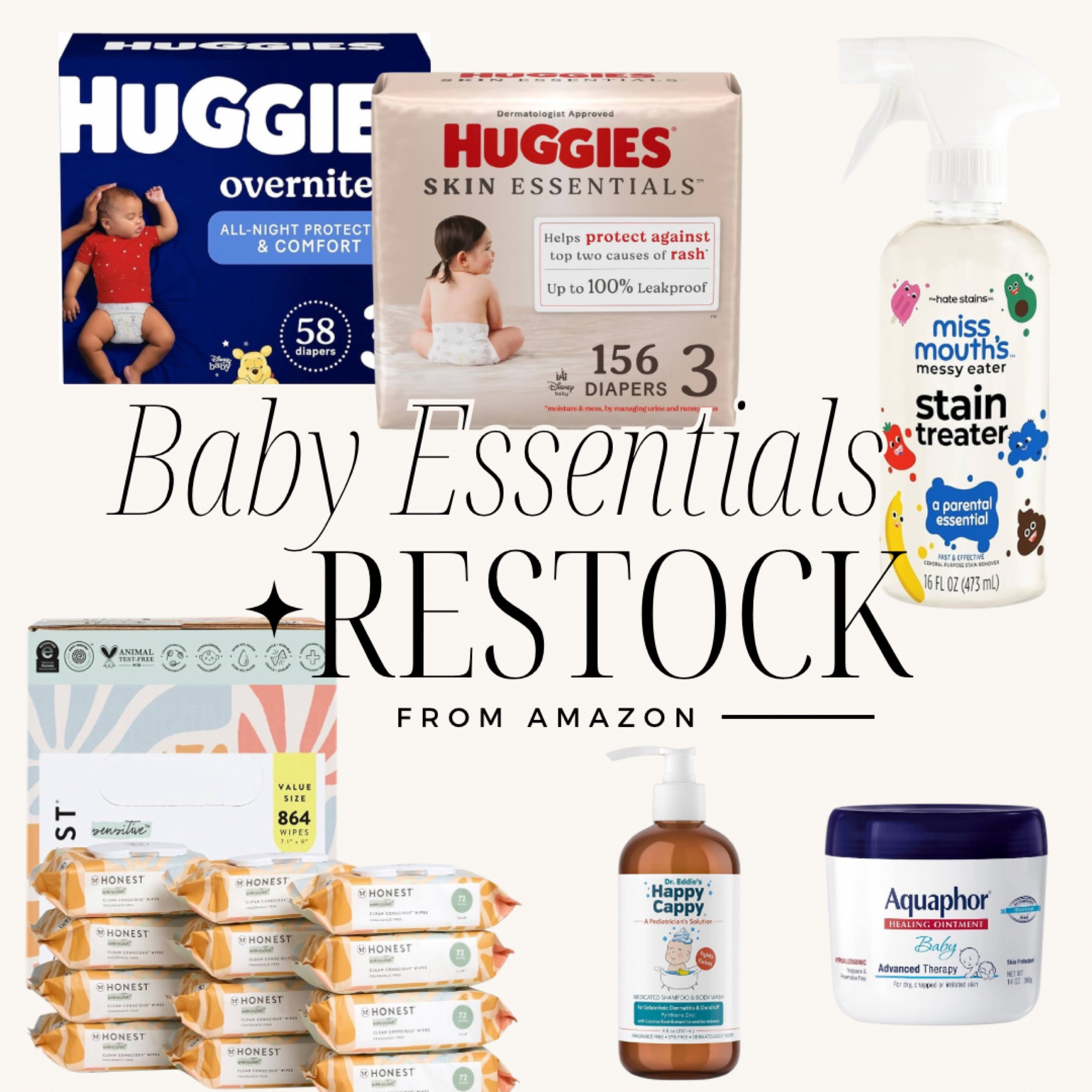Restock of our favorite baby essentials and must haves (plus trying some overnight diapers for the first time!)

That stain remover is the main reason I’m placing an order right now haha!! Gotta have it!!!

Huggies, honest company, Aquaphor, baby products, 6 month old, baby registry

#LTKBaby #LTKKids #LTKFamily