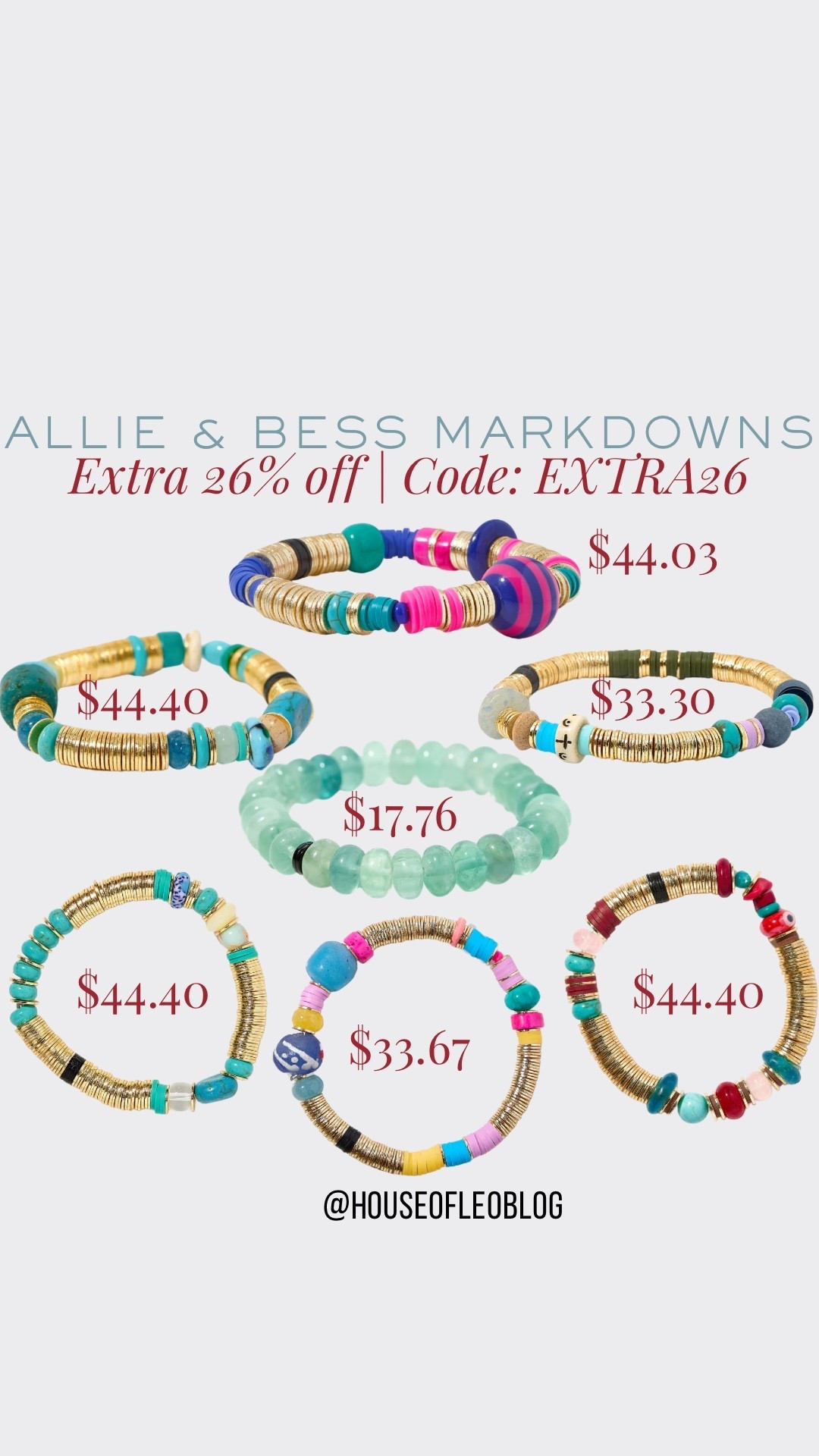 Code EXTRA26. Beaded bracelets.

#LTKSaleAlert #LTKFindsUnder50