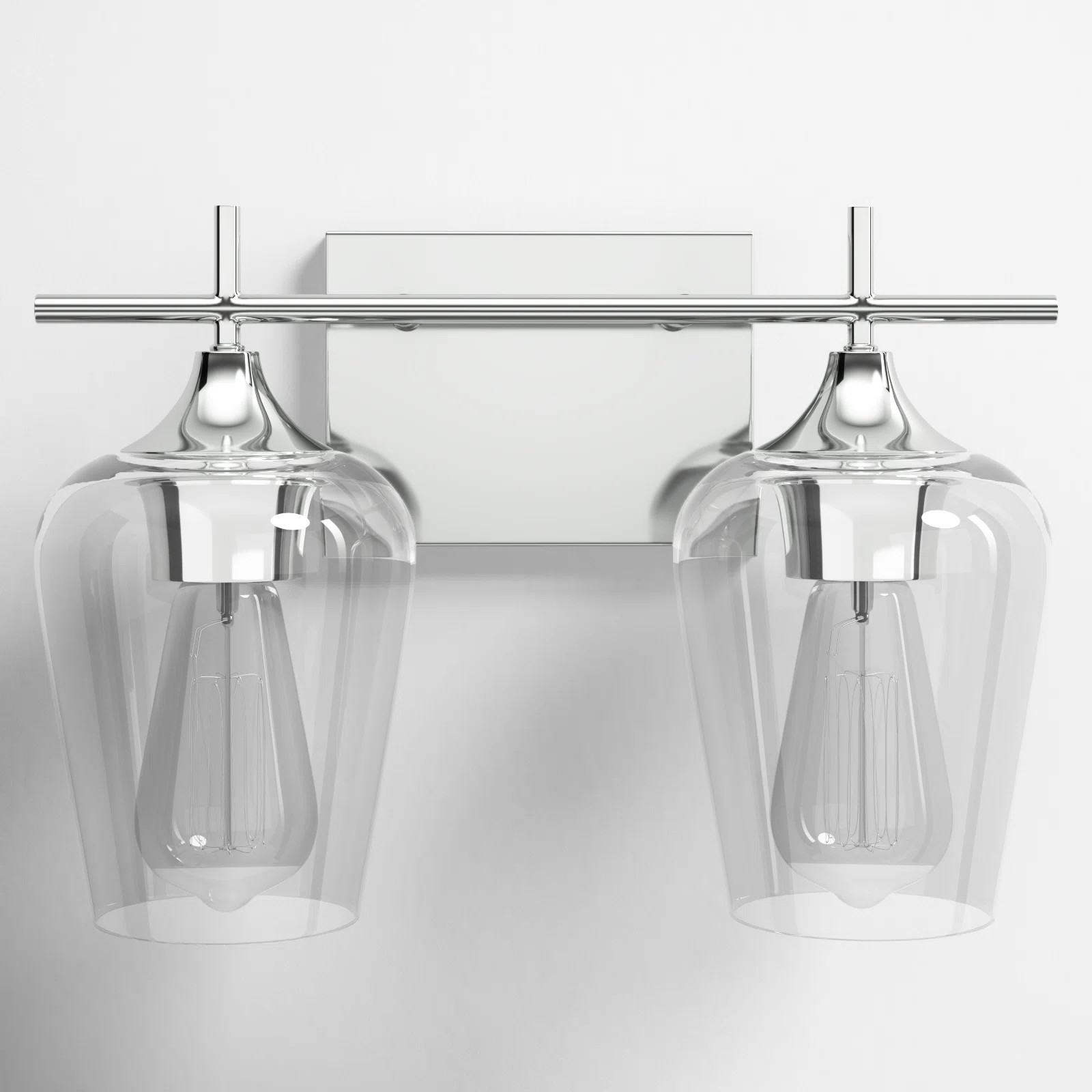 Breena 2 Light Transparent Dimmable Vanity Light | Birch Lane