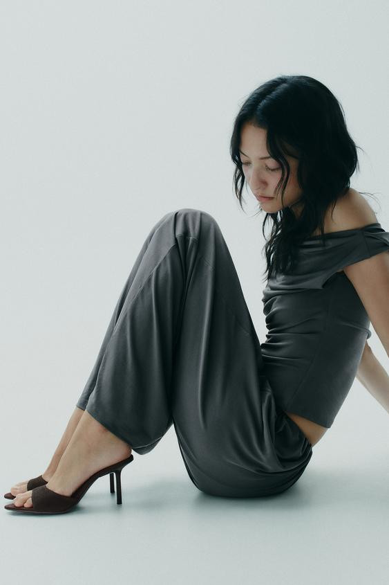 SPLIT SUEDE HIGH-HEEL SANDALS | Zara UK