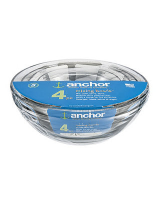 Anchor Hocking 4-Pc. Glass Nesting Mixing Bowl Set - Macy's | Macy's