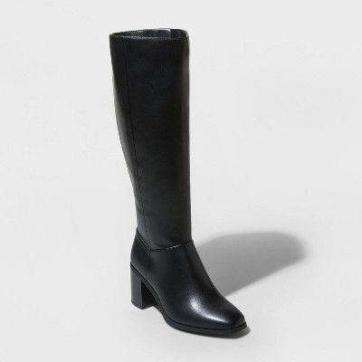 Women's Joy Tall Block Heeled Boots - A New Day™ | Target