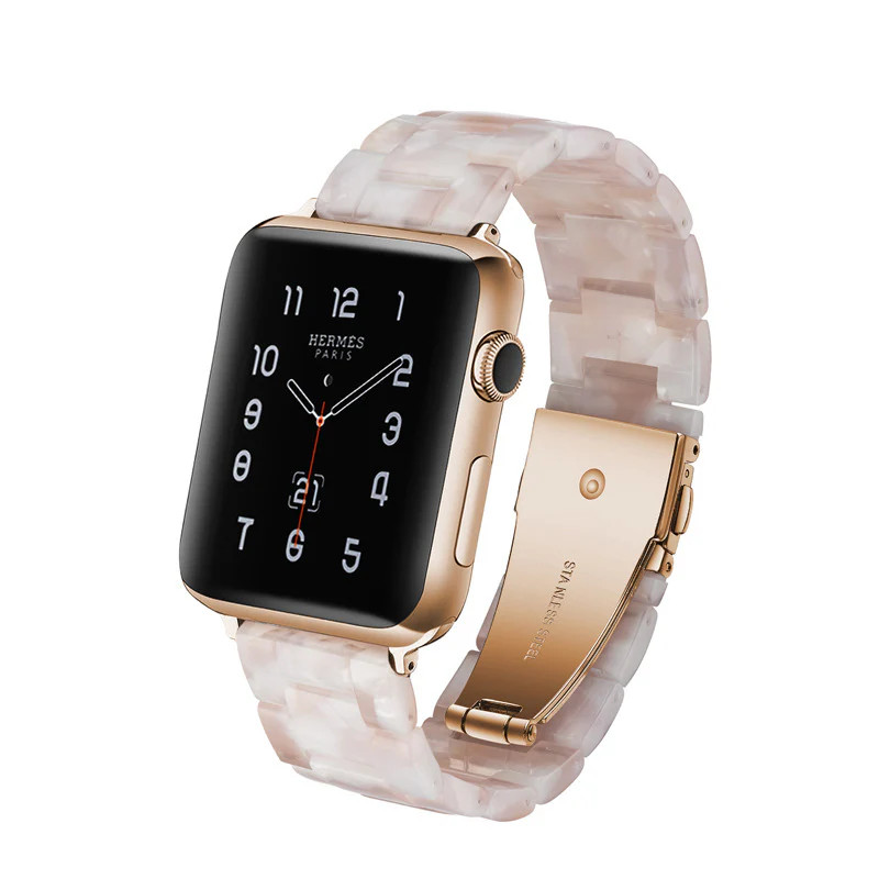 Pink Tortoise Resin Apple Watch Band | Alison + Aubrey