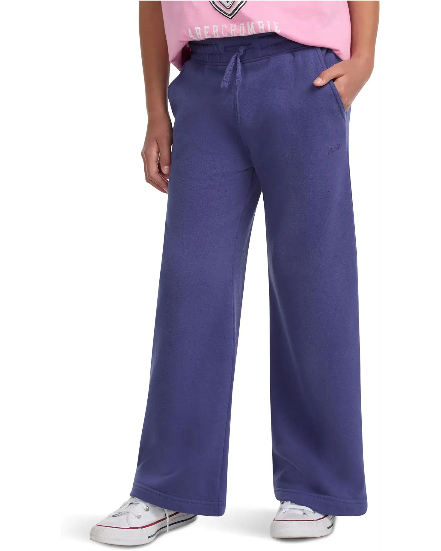 Girl's abercrombie kids Essential Wide Leg Fleece Pants (Big Kid) | Zappos.com