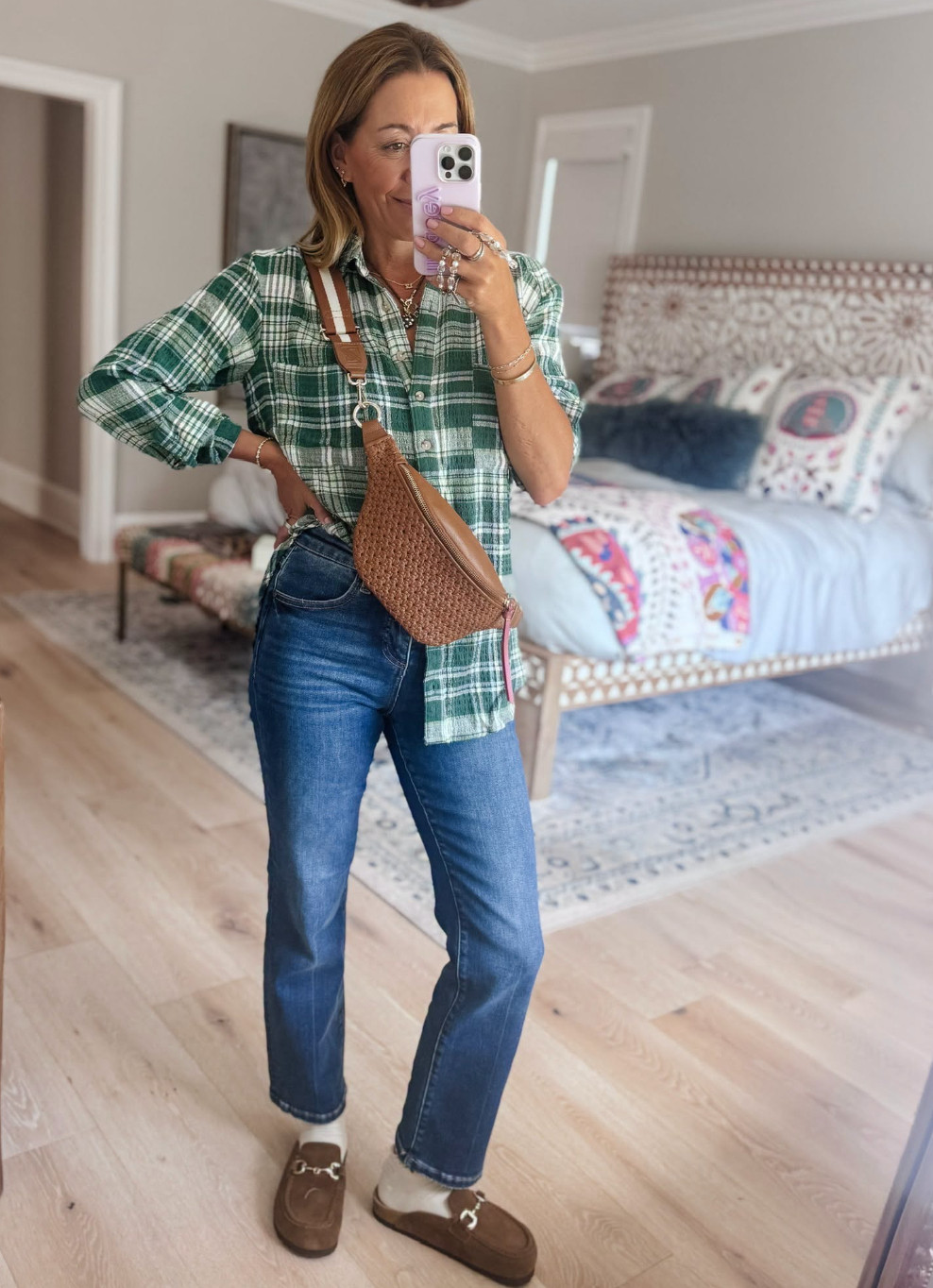 This outfit was just an outfit until I added the bag....and then it became a whole look. 

 #LTKgrwm #LTKootd #LTKmomlife