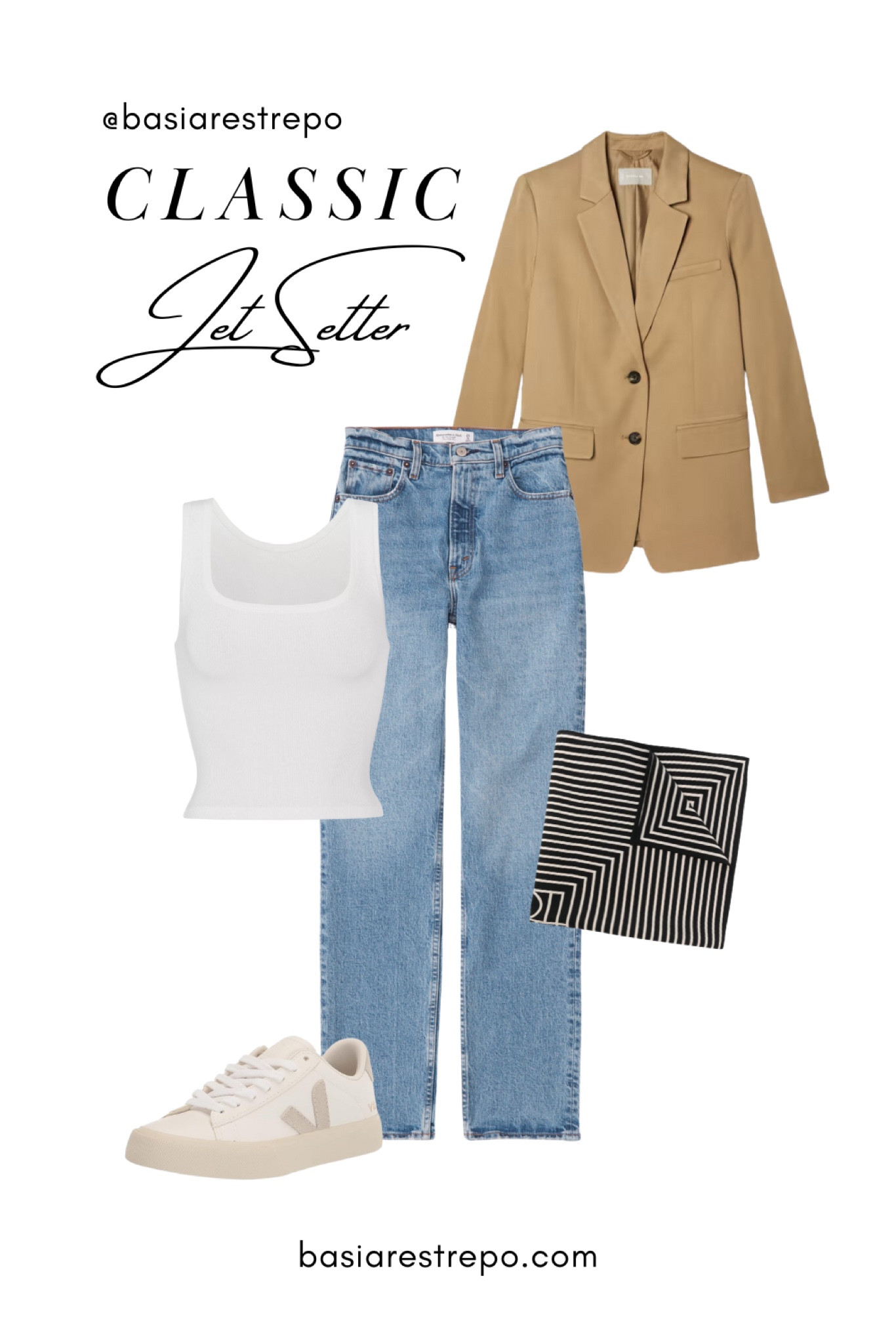 Jet setter outfit idea for your next trip! 