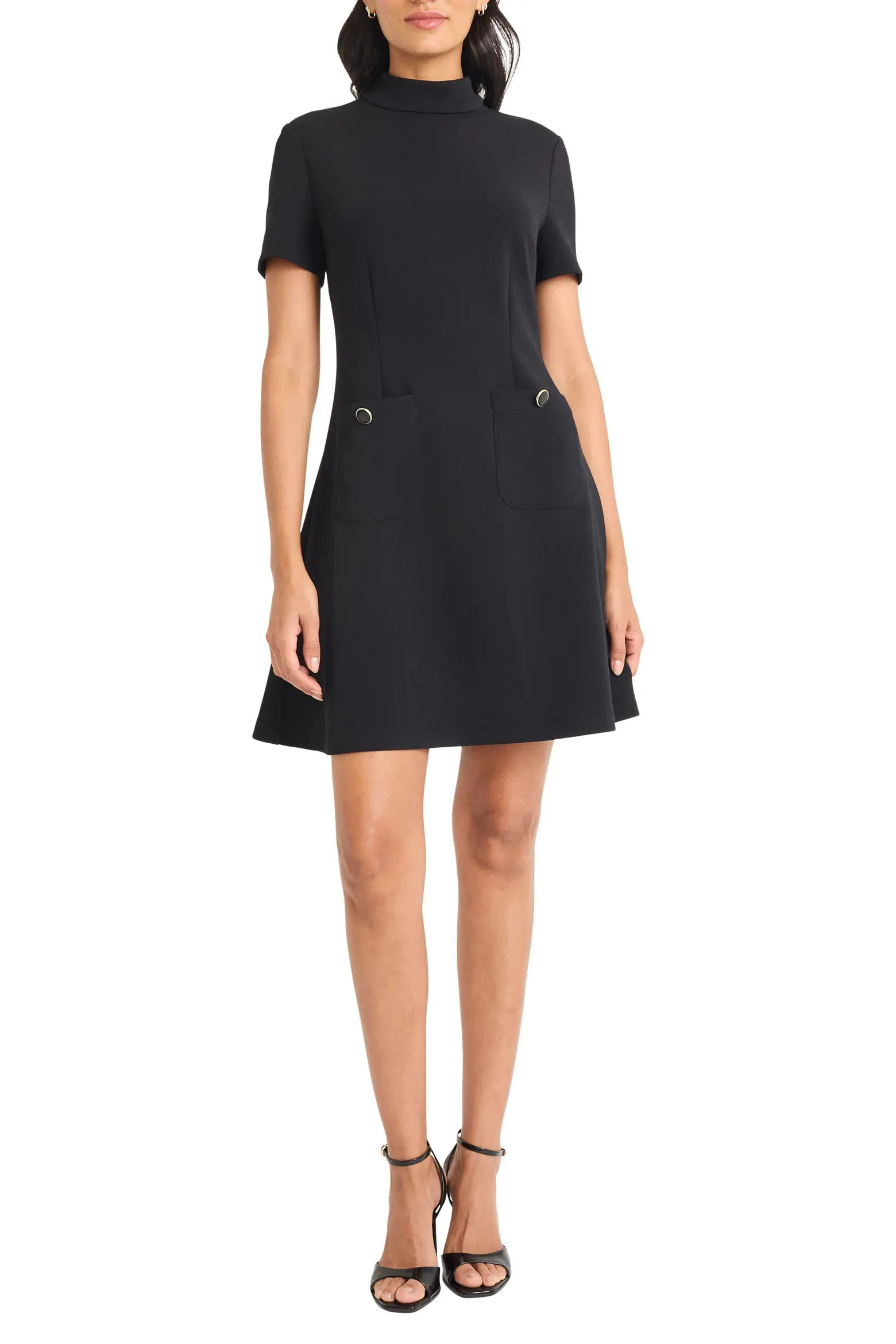 Patch Pocket Short Sleeve Stretch Crepe Minidress (Women) | Nordstrom | Nordstrom