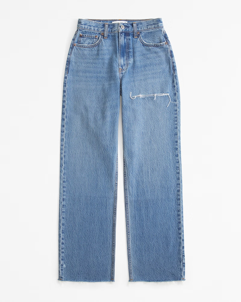 Women's Curve Love High Rise Loose Jean | Women's Bottoms | Abercrombie.com | Abercrombie & Fitch (US)