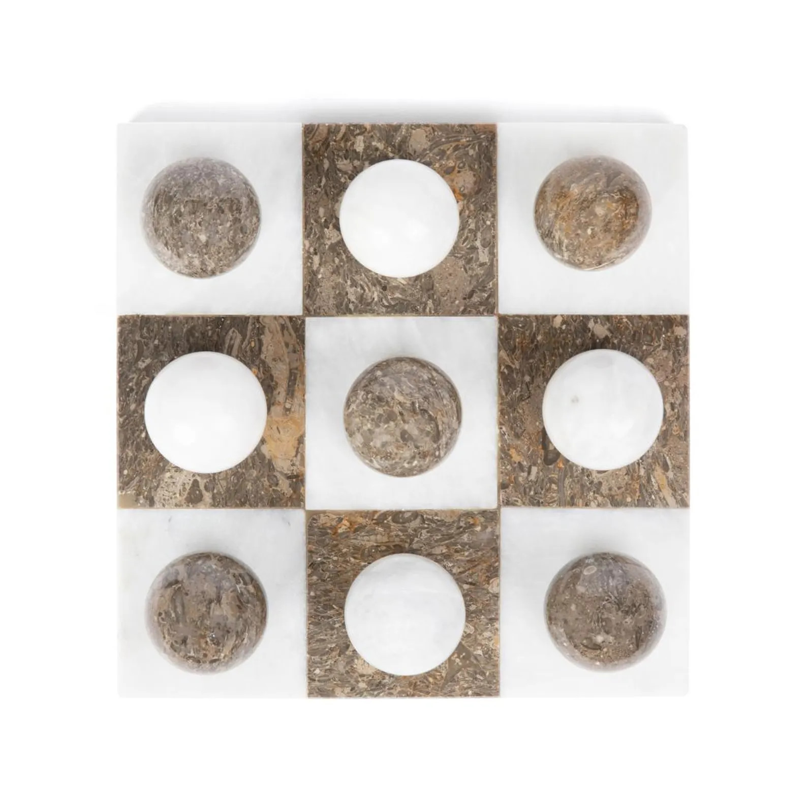 Italian Brown Marble Tic Tac Toe Set: Coffee Table Game - Etsy | Etsy (US)