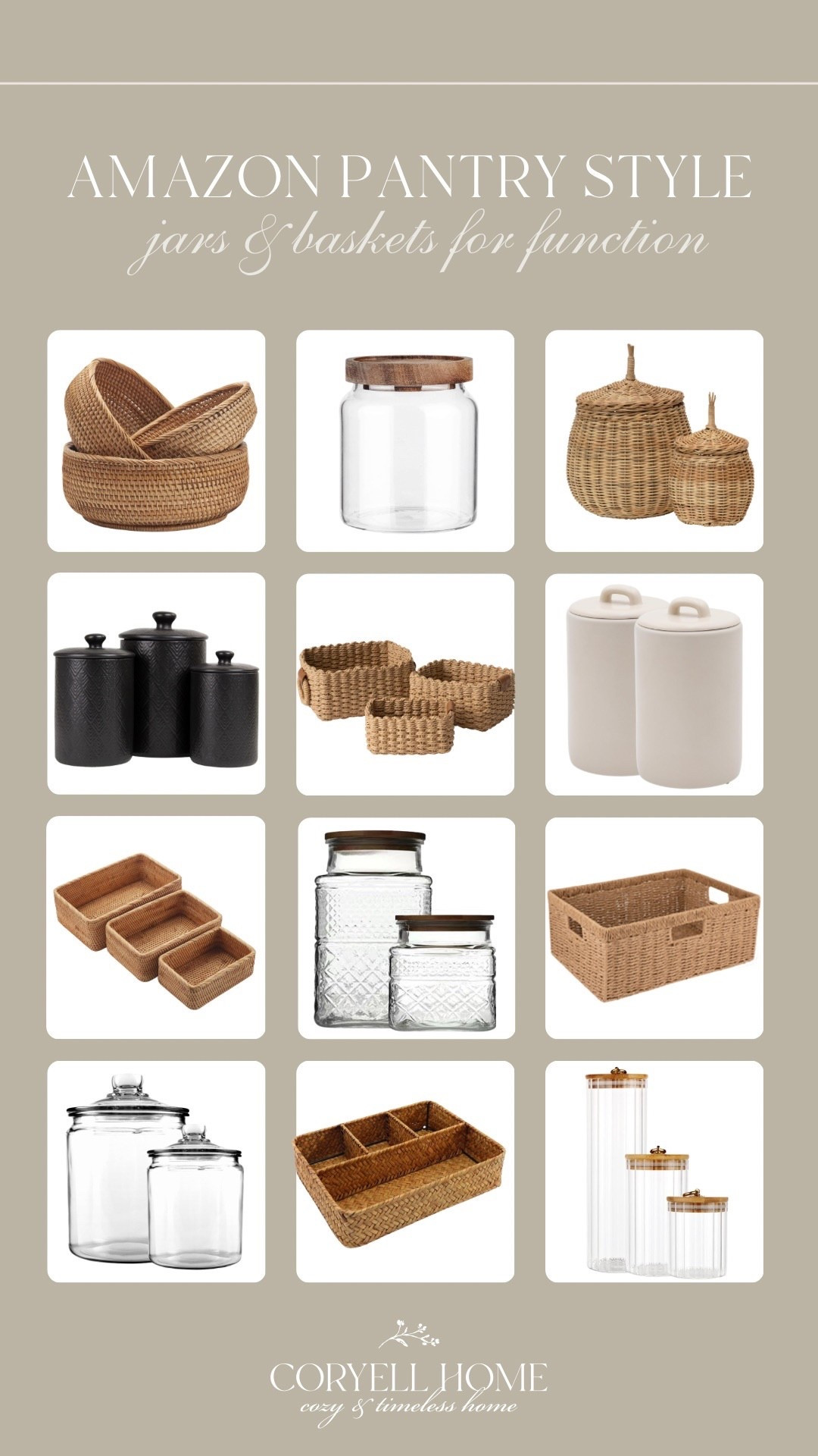 Amazon pantry style 🤎 Baskets and jars for an elevated space! 

#LTKHome