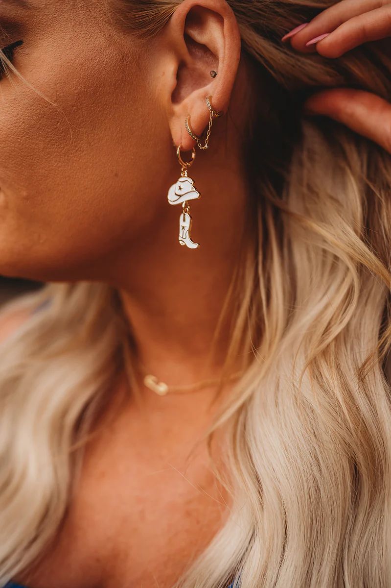 Cowboy Hat and Boot Drop Earrings | Apricot Lane Boutique