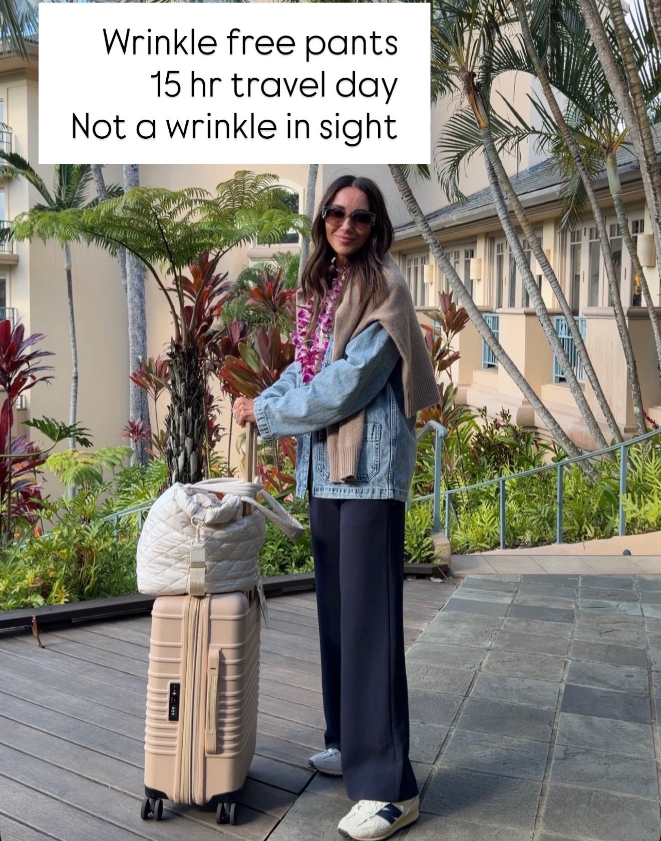 These wrinkle free pants officially earned a permanent spot in my travel wardrobe. I wore them for a 15 hour travel day, and they looked just as polished at the end of the trip as they did when I packed them. If you’re looking for comfortable pants that still feel elevated, these are worth every penny.

Wrinkle free pants, Travel outfit, Vacation style, Airport outfit, Wide leg pants, Comfortable travel clothes, Capsule wardrobe, Elevated casual, Everyday style, Aritzia pants, annabrstyle

#LTKTravel #LTKootd #LTKSeasonal