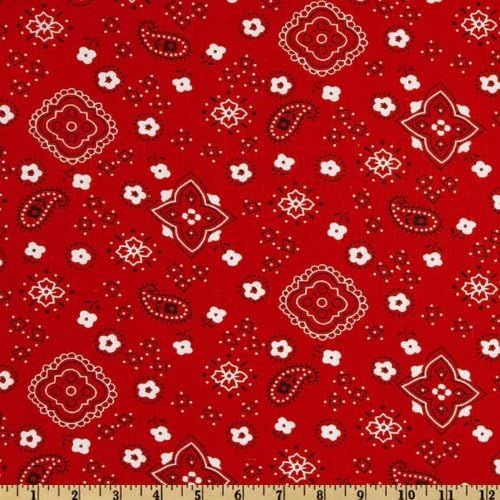Bandana Prints Red, Quilting Fabric by the Yard | Amazon (US)