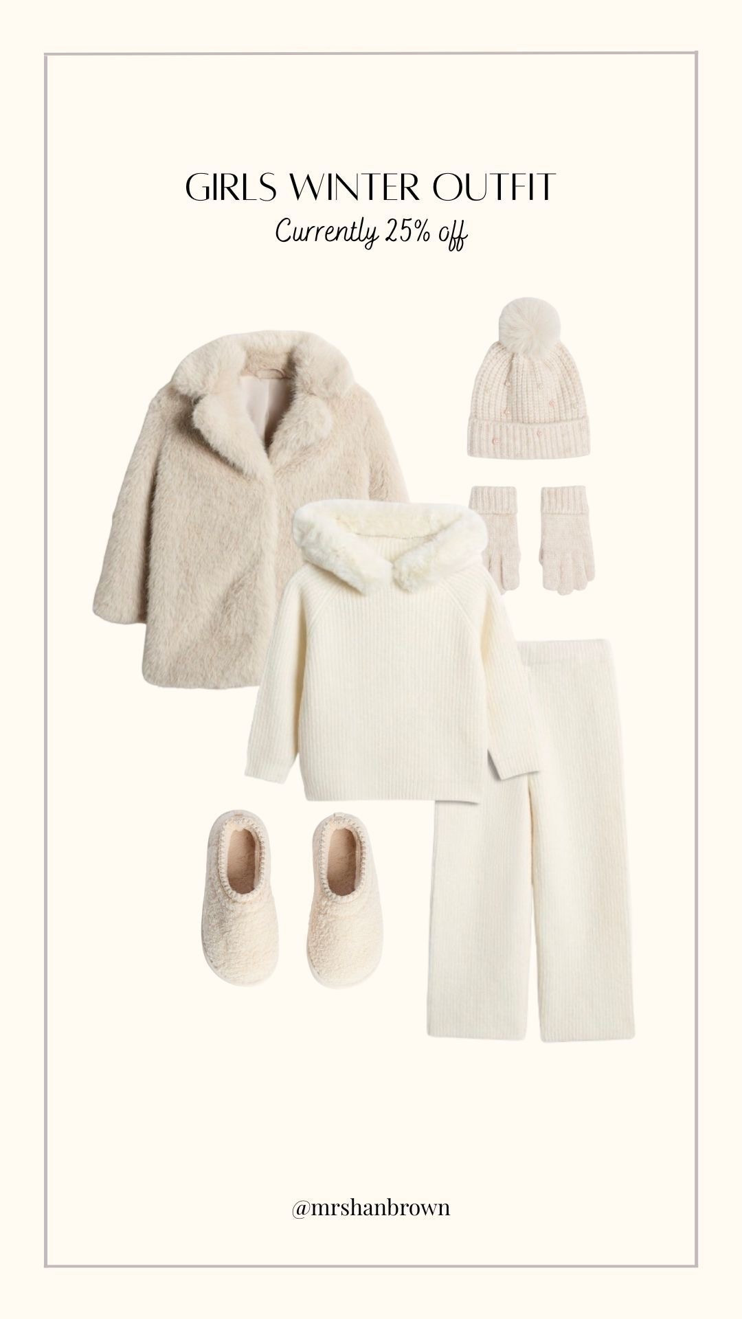 I am obsessed with this outfit for the girls!!! 🥹 Can’t wait to see them in it! This would be so cute for a Lapland trip too ❄️

Girls outfit, faux fur coat, winter accessories, shearling boots, knitted set

#LTKwinter #LTKuk #LTKfestive