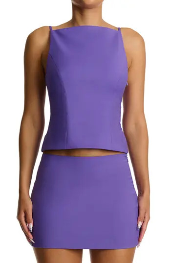 Naked Wardrobe Square Neck Crop Camisole in Violet at Nordstrom Rack, Size X-Small | Nordstrom Rack