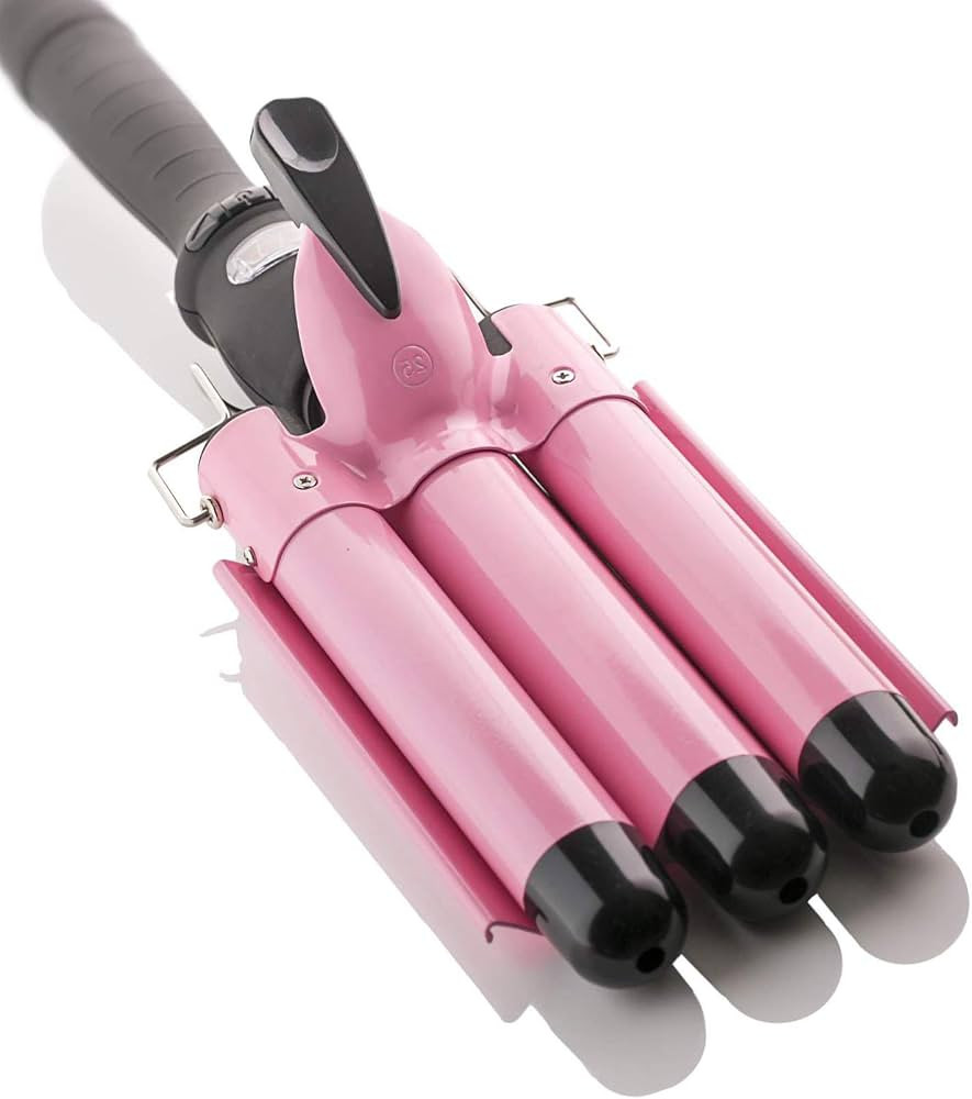 Alure 3 Barrel Hair Waver for Beachy/Frizz-Free Waves w/LCD Temperature Display - 1 Inch Ceramic ... | Amazon (US)