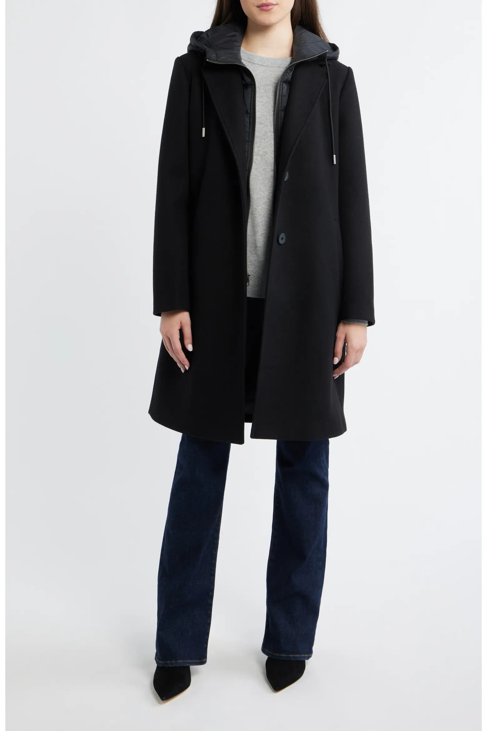 Walker Coat with Hooded Bib Inset (Women) | Nordstrom | Nordstrom