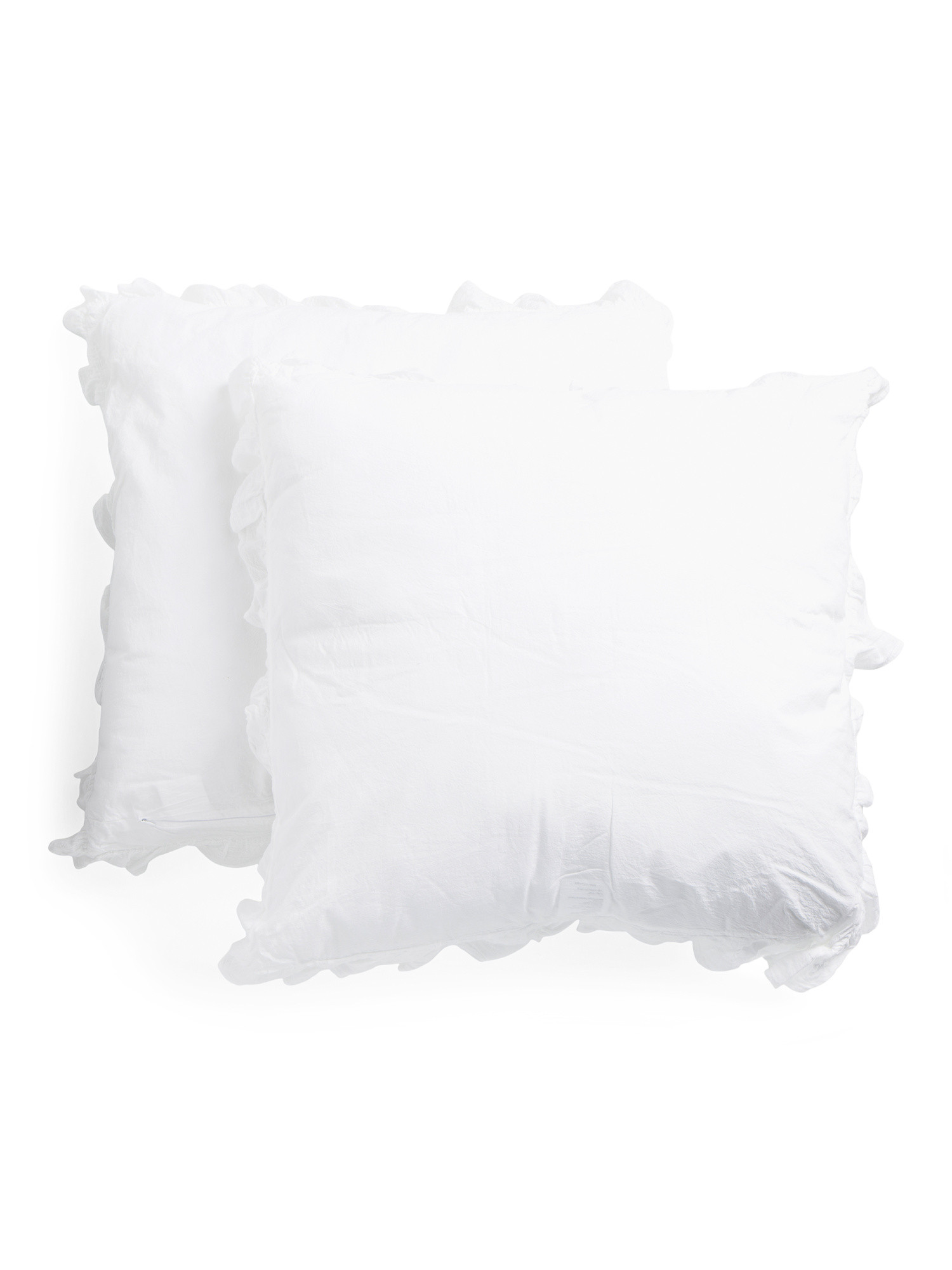 Made In Portugal 2pk Gauze Ruffle Euro Pillows | TJ Maxx