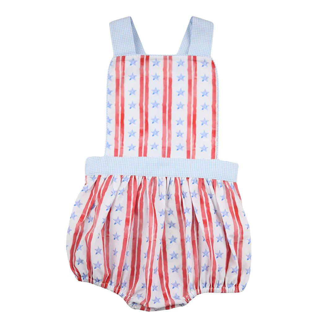 Patriotic Stars Sunsuit Bubble | The Bella Bean
