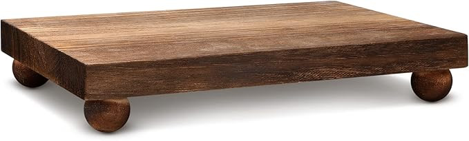 Amyhill Wood Pedestal Stand Kitchen Soap Tray Farmhouse Wooden Riser Stand for Kitchen Bathroom C... | Amazon (US)