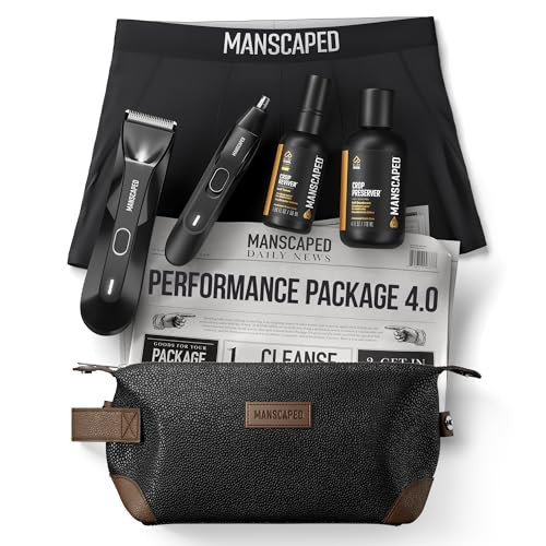 MANSCAPED® Performance Package 4.0 Includes The Lawn Mower® 4.0 Groin Hair Groomer, Weed Whacker® 2.0 Nose & Ear Hair Trimmer, Crop Preserver®, Crop Reviver®, Boxers 1.0, The Shed, Magic Mat®, L | Amazon (US)