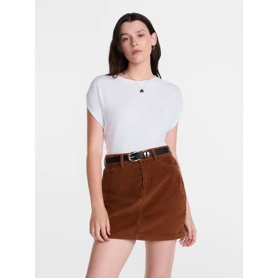 Scenario Women's and Women's Plus Shirred Shoulder Tee, Sizes XS-4X | Walmart (US)