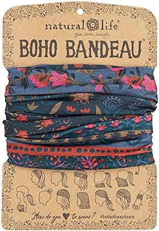 Natural Life Boho Bandeau Headband - Versatile, Wide, Hairband That Stays In Place, 8 Ways To Wea... | Amazon (US)