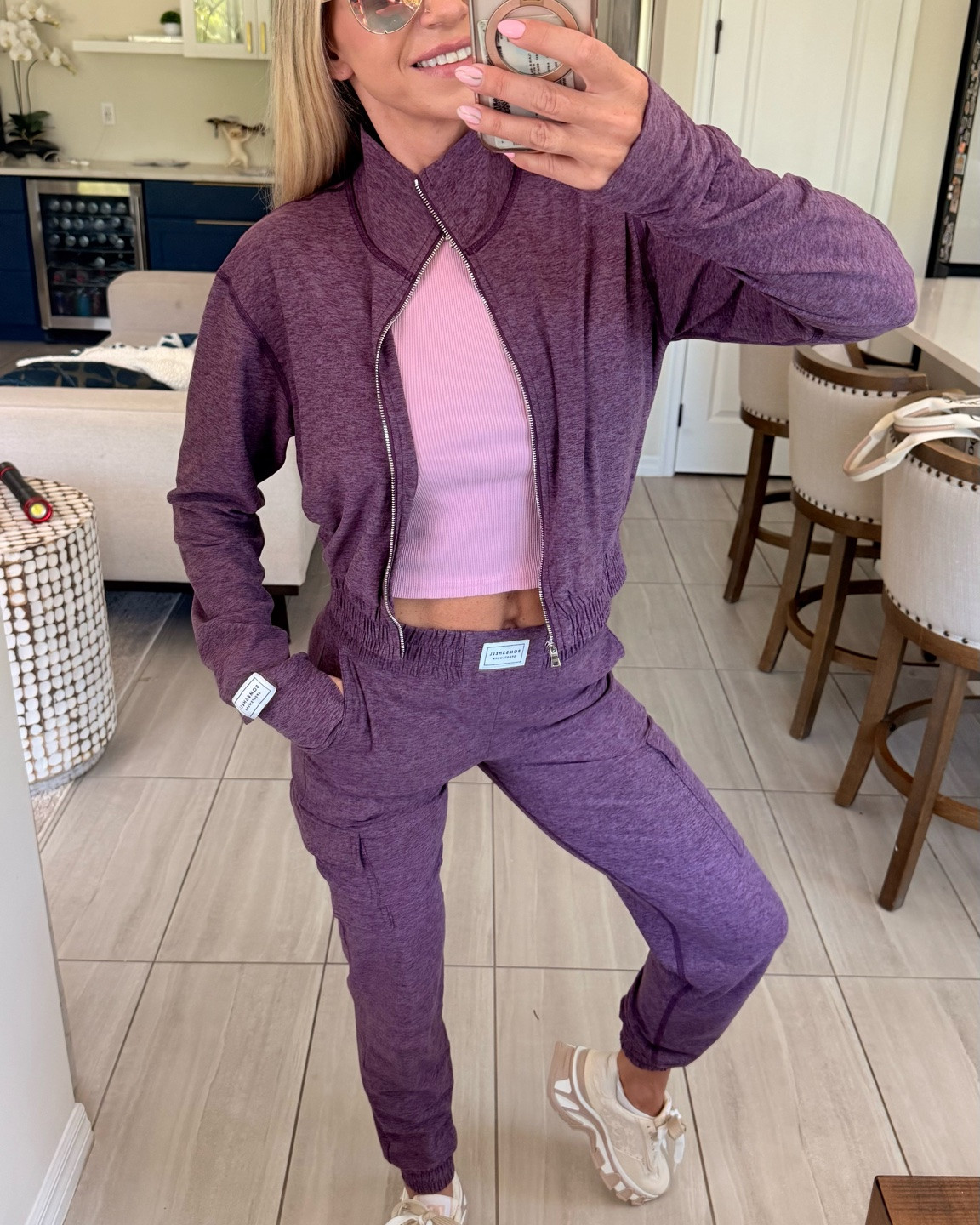 Here is my purple full set with joggers. Again love the fabric extremely soft and so cute! Love everything I get from @Bombshell Sportswear my fav activewear brand!
Easy for travel, errands, lounging, or throwing on before and after the gym. Wearing size S in both.

Bombshell Sportswear, purple activewear set, matching jogger set, women’s joggers, workout jacket, athleisure outfit, travel outfit, gym to errands outfit, lounge set, women’s activewear

#LTKActive #LTKootd #LTKfitnessgoals