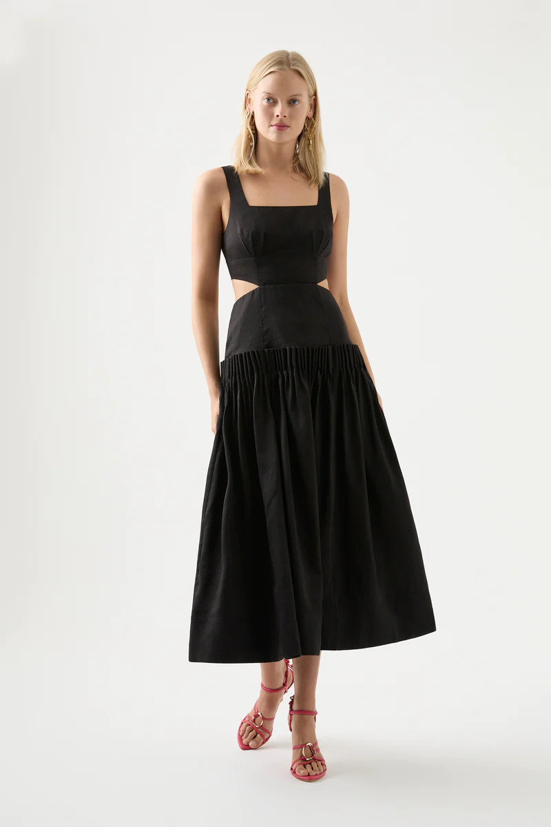 Audette Pleated Midi Dress | aje. (New Zealand)