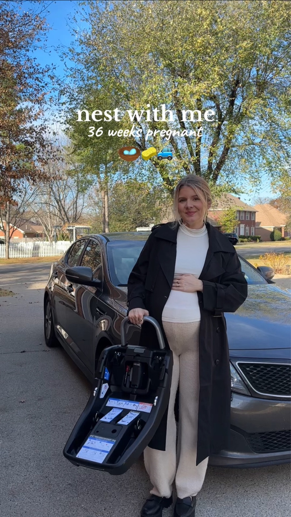 code: BFEARLY25 for 25% off coat + pants • black trench coat // beige bump friendly pants 

#LTKCyberWeek #LTKbump #LTKfindsunder100